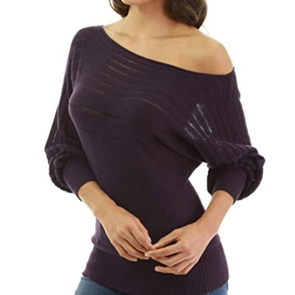 3 for $30. Off the shoulder semi sheer sweater